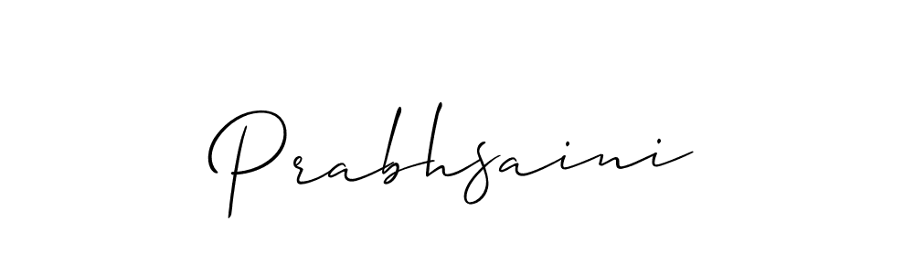 It looks lik you need a new signature style for name Prabhsaini. Design unique handwritten (Allison_Script) signature with our free signature maker in just a few clicks. Prabhsaini signature style 2 images and pictures png