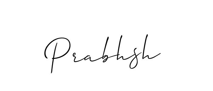 How to make Prabhsh name signature. Use Allison_Script style for creating short signs online. This is the latest handwritten sign. Prabhsh signature style 2 images and pictures png