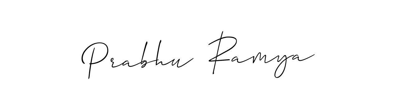 Use a signature maker to create a handwritten signature online. With this signature software, you can design (Allison_Script) your own signature for name Prabhu  Ramya. Prabhu  Ramya signature style 2 images and pictures png