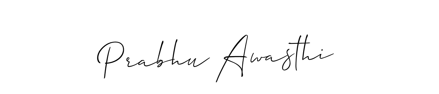 Also we have Prabhu Awasthi name is the best signature style. Create professional handwritten signature collection using Allison_Script autograph style. Prabhu Awasthi signature style 2 images and pictures png