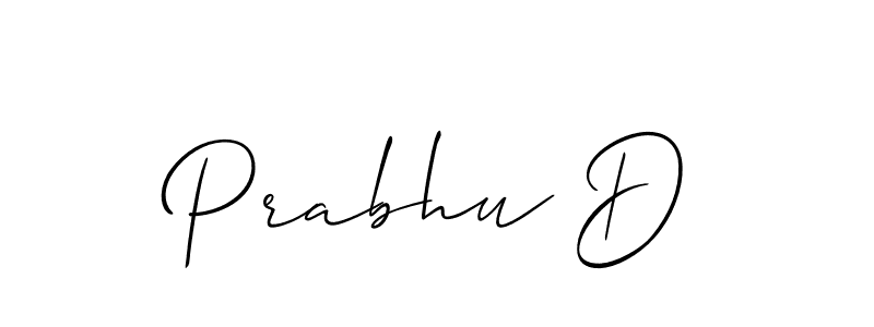 Make a short Prabhu D signature style. Manage your documents anywhere anytime using Allison_Script. Create and add eSignatures, submit forms, share and send files easily. Prabhu D signature style 2 images and pictures png