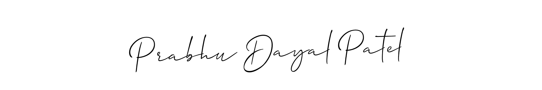 Create a beautiful signature design for name Prabhu Dayal Patel. With this signature (Allison_Script) fonts, you can make a handwritten signature for free. Prabhu Dayal Patel signature style 2 images and pictures png