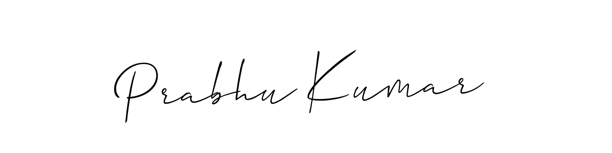 Make a beautiful signature design for name Prabhu Kumar. With this signature (Allison_Script) style, you can create a handwritten signature for free. Prabhu Kumar signature style 2 images and pictures png