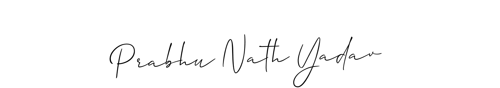 if you are searching for the best signature style for your name Prabhu Nath Yadav. so please give up your signature search. here we have designed multiple signature styles  using Allison_Script. Prabhu Nath Yadav signature style 2 images and pictures png