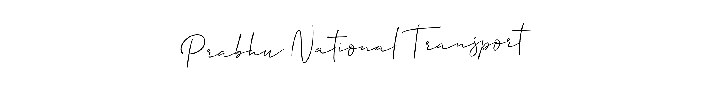 Design your own signature with our free online signature maker. With this signature software, you can create a handwritten (Allison_Script) signature for name Prabhu National Transport. Prabhu National Transport signature style 2 images and pictures png