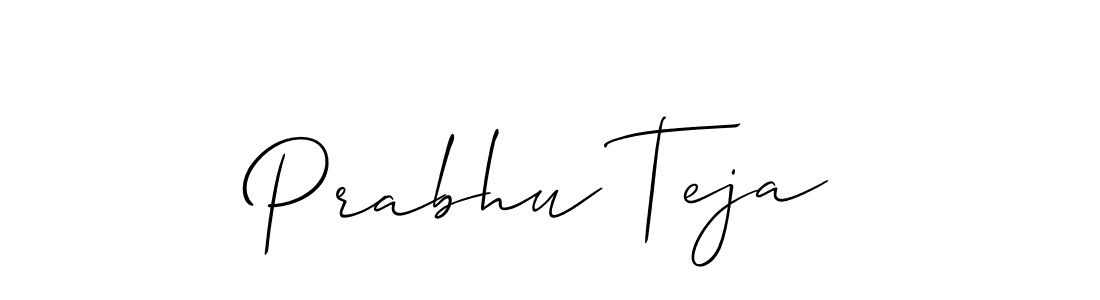 How to make Prabhu Teja name signature. Use Allison_Script style for creating short signs online. This is the latest handwritten sign. Prabhu Teja signature style 2 images and pictures png