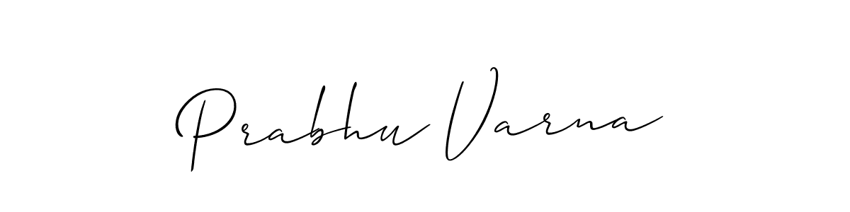 Use a signature maker to create a handwritten signature online. With this signature software, you can design (Allison_Script) your own signature for name Prabhu Varna. Prabhu Varna signature style 2 images and pictures png