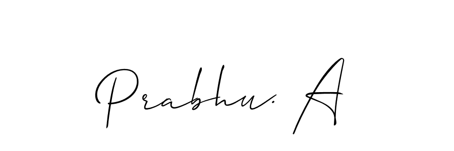 How to make Prabhu. A name signature. Use Allison_Script style for creating short signs online. This is the latest handwritten sign. Prabhu. A signature style 2 images and pictures png