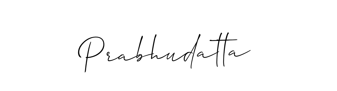 Design your own signature with our free online signature maker. With this signature software, you can create a handwritten (Allison_Script) signature for name Prabhudatta. Prabhudatta signature style 2 images and pictures png