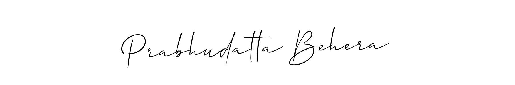 Use a signature maker to create a handwritten signature online. With this signature software, you can design (Allison_Script) your own signature for name Prabhudatta Behera. Prabhudatta Behera signature style 2 images and pictures png