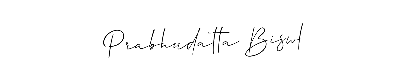 Design your own signature with our free online signature maker. With this signature software, you can create a handwritten (Allison_Script) signature for name Prabhudatta Biswl. Prabhudatta Biswl signature style 2 images and pictures png