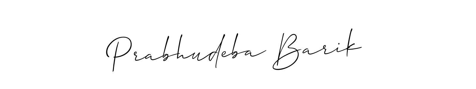 Prabhudeba Barik stylish signature style. Best Handwritten Sign (Allison_Script) for my name. Handwritten Signature Collection Ideas for my name Prabhudeba Barik. Prabhudeba Barik signature style 2 images and pictures png