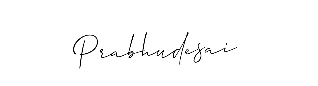 How to make Prabhudesai signature? Allison_Script is a professional autograph style. Create handwritten signature for Prabhudesai name. Prabhudesai signature style 2 images and pictures png