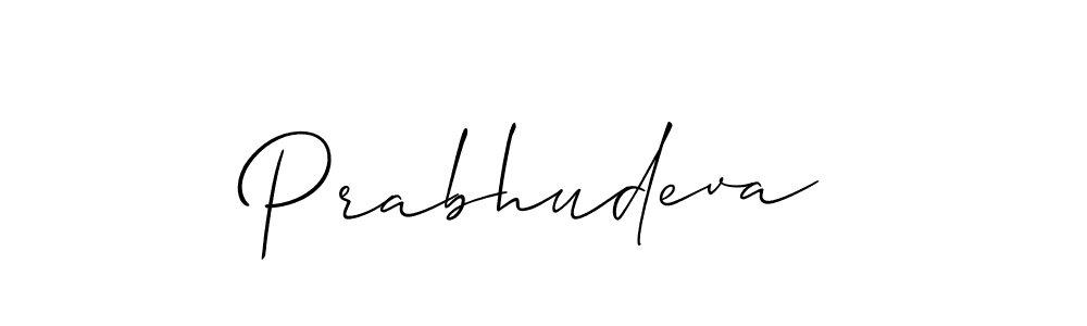 You should practise on your own different ways (Allison_Script) to write your name (Prabhudeva) in signature. don't let someone else do it for you. Prabhudeva signature style 2 images and pictures png