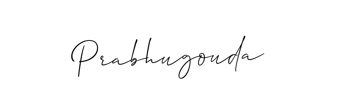 Design your own signature with our free online signature maker. With this signature software, you can create a handwritten (Allison_Script) signature for name Prabhugouda. Prabhugouda signature style 2 images and pictures png