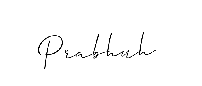 if you are searching for the best signature style for your name Prabhuh. so please give up your signature search. here we have designed multiple signature styles  using Allison_Script. Prabhuh signature style 2 images and pictures png