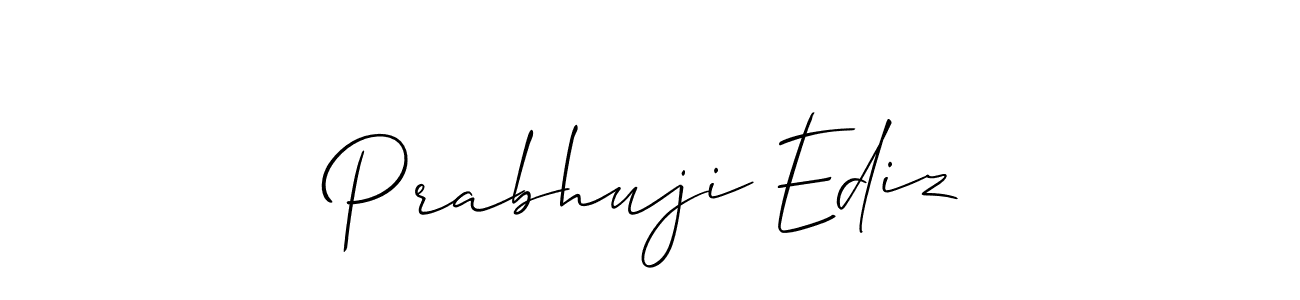 Similarly Allison_Script is the best handwritten signature design. Signature creator online .You can use it as an online autograph creator for name Prabhuji Ediz. Prabhuji Ediz signature style 2 images and pictures png