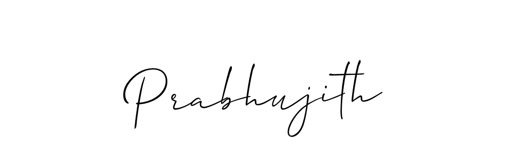 It looks lik you need a new signature style for name Prabhujith. Design unique handwritten (Allison_Script) signature with our free signature maker in just a few clicks. Prabhujith signature style 2 images and pictures png