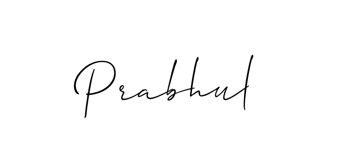 Prabhul stylish signature style. Best Handwritten Sign (Allison_Script) for my name. Handwritten Signature Collection Ideas for my name Prabhul. Prabhul signature style 2 images and pictures png