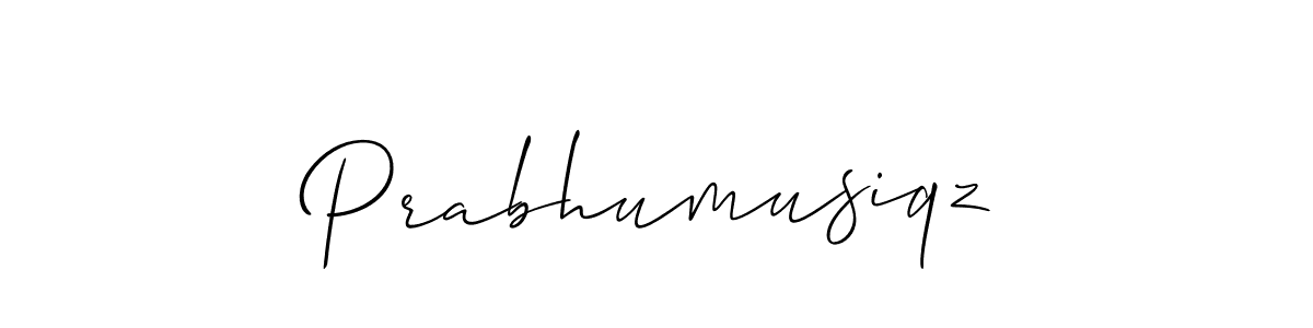 How to make Prabhumusiqz signature? Allison_Script is a professional autograph style. Create handwritten signature for Prabhumusiqz name. Prabhumusiqz signature style 2 images and pictures png