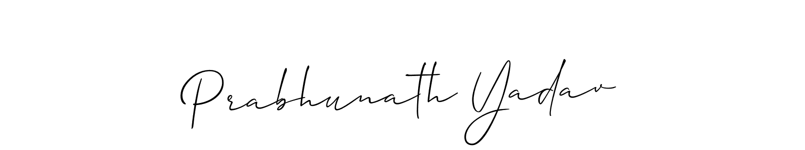 How to make Prabhunath Yadav signature? Allison_Script is a professional autograph style. Create handwritten signature for Prabhunath Yadav name. Prabhunath Yadav signature style 2 images and pictures png