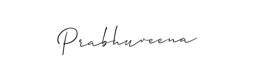 if you are searching for the best signature style for your name Prabhuveena. so please give up your signature search. here we have designed multiple signature styles  using Allison_Script. Prabhuveena signature style 2 images and pictures png