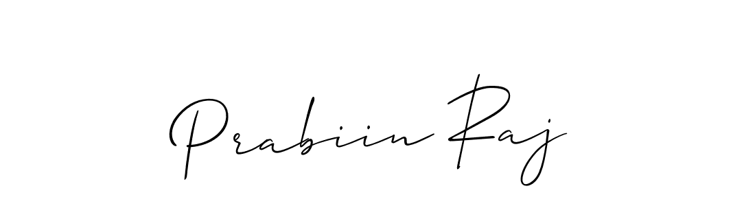You should practise on your own different ways (Allison_Script) to write your name (Prabiin Raj) in signature. don't let someone else do it for you. Prabiin Raj signature style 2 images and pictures png