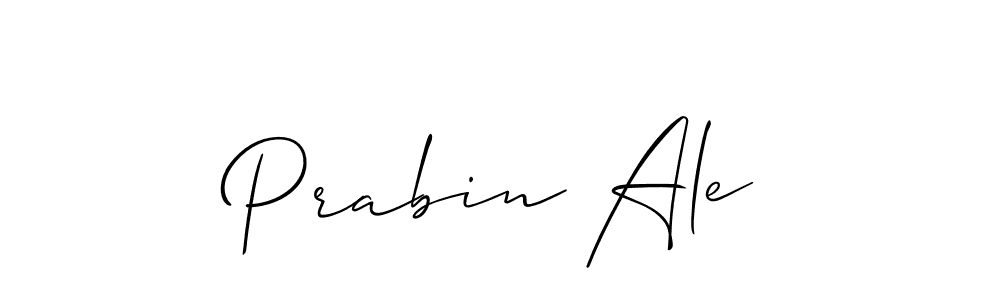 How to make Prabin Ale signature? Allison_Script is a professional autograph style. Create handwritten signature for Prabin Ale name. Prabin Ale signature style 2 images and pictures png