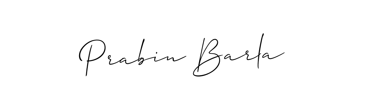 Create a beautiful signature design for name Prabin Barla. With this signature (Allison_Script) fonts, you can make a handwritten signature for free. Prabin Barla signature style 2 images and pictures png