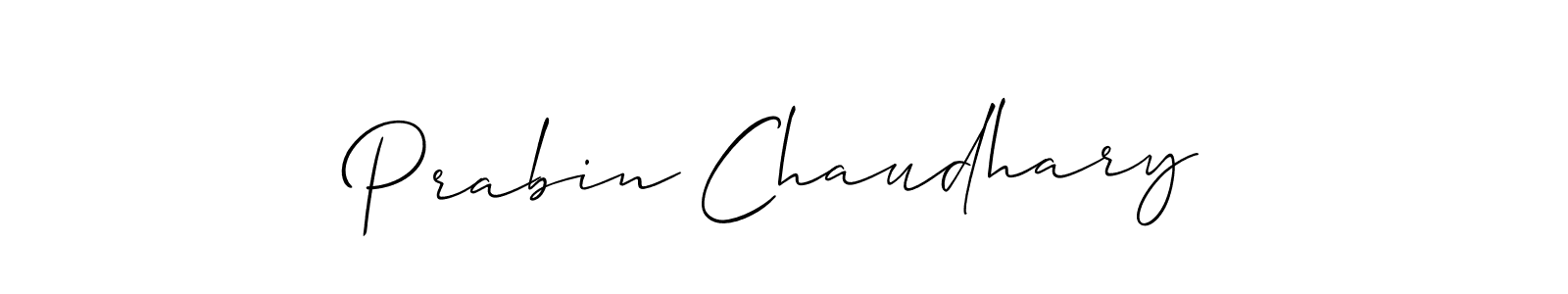 Make a beautiful signature design for name Prabin Chaudhary. With this signature (Allison_Script) style, you can create a handwritten signature for free. Prabin Chaudhary signature style 2 images and pictures png