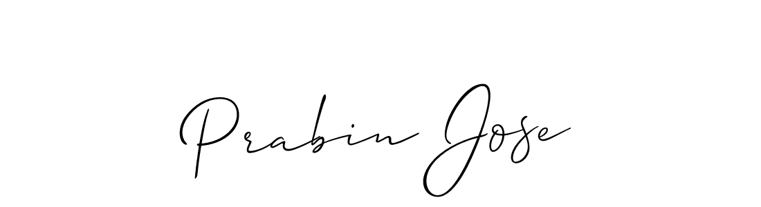How to make Prabin Jose name signature. Use Allison_Script style for creating short signs online. This is the latest handwritten sign. Prabin Jose signature style 2 images and pictures png