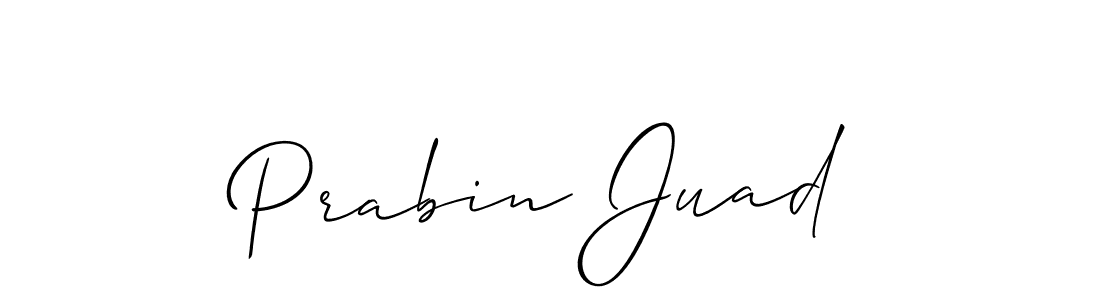 Create a beautiful signature design for name Prabin Juad. With this signature (Allison_Script) fonts, you can make a handwritten signature for free. Prabin Juad signature style 2 images and pictures png