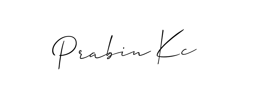 Allison_Script is a professional signature style that is perfect for those who want to add a touch of class to their signature. It is also a great choice for those who want to make their signature more unique. Get Prabin Kc name to fancy signature for free. Prabin Kc signature style 2 images and pictures png