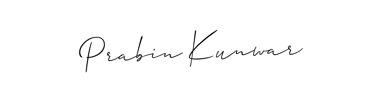 You should practise on your own different ways (Allison_Script) to write your name (Prabin Kunwar) in signature. don't let someone else do it for you. Prabin Kunwar signature style 2 images and pictures png