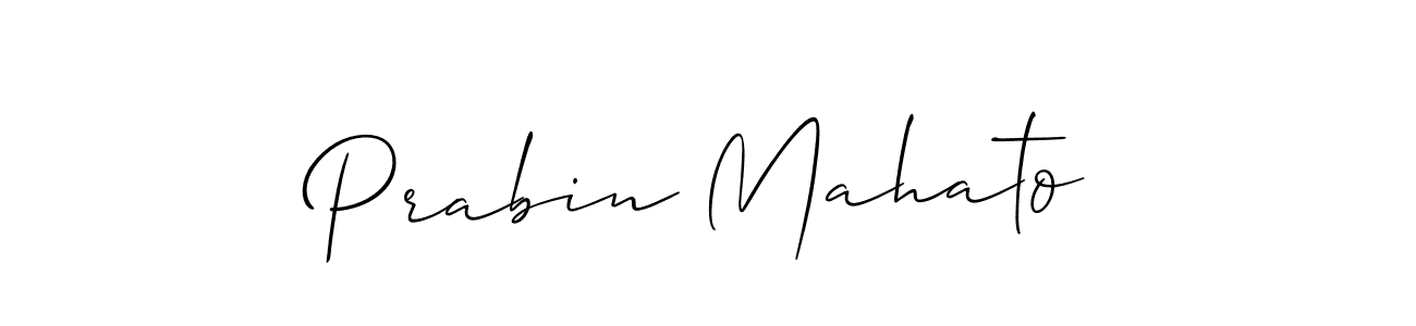 How to make Prabin Mahato name signature. Use Allison_Script style for creating short signs online. This is the latest handwritten sign. Prabin Mahato signature style 2 images and pictures png