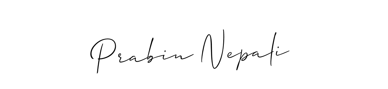 Allison_Script is a professional signature style that is perfect for those who want to add a touch of class to their signature. It is also a great choice for those who want to make their signature more unique. Get Prabin Nepali name to fancy signature for free. Prabin Nepali signature style 2 images and pictures png