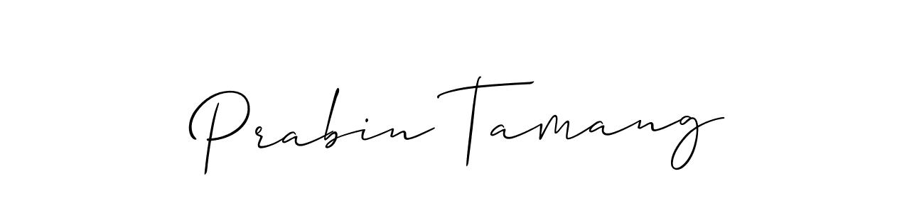 Make a short Prabin Tamang signature style. Manage your documents anywhere anytime using Allison_Script. Create and add eSignatures, submit forms, share and send files easily. Prabin Tamang signature style 2 images and pictures png