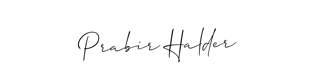 How to Draw Prabir Halder signature style? Allison_Script is a latest design signature styles for name Prabir Halder. Prabir Halder signature style 2 images and pictures png