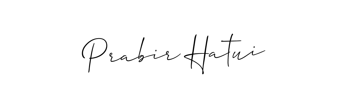 Make a beautiful signature design for name Prabir Hatui. With this signature (Allison_Script) style, you can create a handwritten signature for free. Prabir Hatui signature style 2 images and pictures png