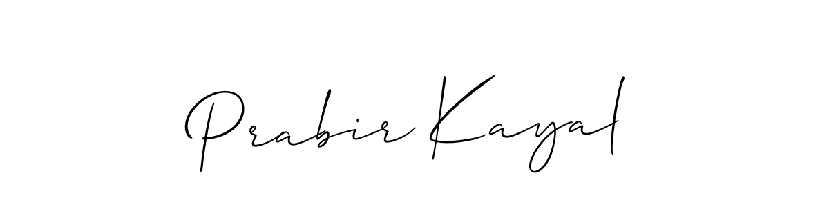 You should practise on your own different ways (Allison_Script) to write your name (Prabir Kayal) in signature. don't let someone else do it for you. Prabir Kayal signature style 2 images and pictures png