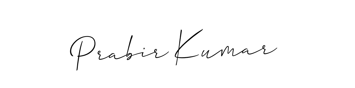 The best way (Allison_Script) to make a short signature is to pick only two or three words in your name. The name Prabir Kumar include a total of six letters. For converting this name. Prabir Kumar signature style 2 images and pictures png
