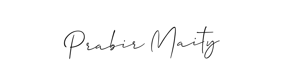 The best way (Allison_Script) to make a short signature is to pick only two or three words in your name. The name Prabir Maity include a total of six letters. For converting this name. Prabir Maity signature style 2 images and pictures png