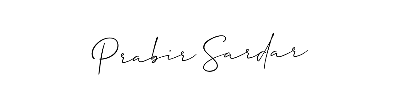 Use a signature maker to create a handwritten signature online. With this signature software, you can design (Allison_Script) your own signature for name Prabir Sardar. Prabir Sardar signature style 2 images and pictures png