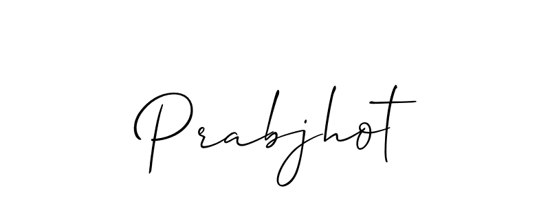 Make a beautiful signature design for name Prabjhot. With this signature (Allison_Script) style, you can create a handwritten signature for free. Prabjhot signature style 2 images and pictures png