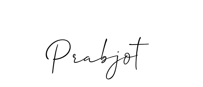Create a beautiful signature design for name Prabjot. With this signature (Allison_Script) fonts, you can make a handwritten signature for free. Prabjot signature style 2 images and pictures png