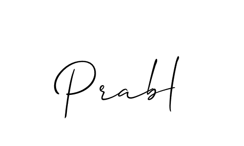 How to Draw Prabl signature style? Allison_Script is a latest design signature styles for name Prabl. Prabl signature style 2 images and pictures png