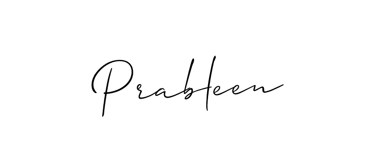 Prableen stylish signature style. Best Handwritten Sign (Allison_Script) for my name. Handwritten Signature Collection Ideas for my name Prableen. Prableen signature style 2 images and pictures png