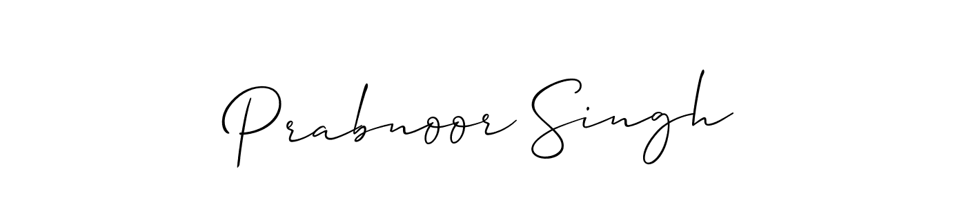 It looks lik you need a new signature style for name Prabnoor Singh. Design unique handwritten (Allison_Script) signature with our free signature maker in just a few clicks. Prabnoor Singh signature style 2 images and pictures png