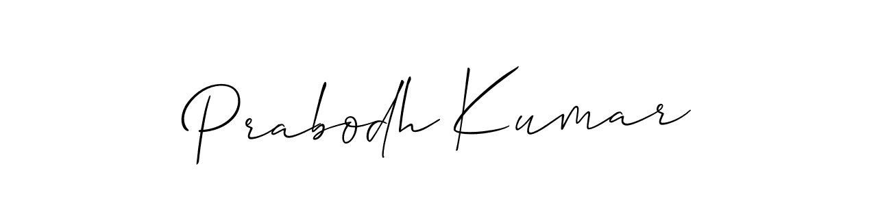 It looks lik you need a new signature style for name Prabodh Kumar. Design unique handwritten (Allison_Script) signature with our free signature maker in just a few clicks. Prabodh Kumar signature style 2 images and pictures png