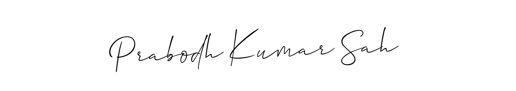 Create a beautiful signature design for name Prabodh Kumar Sah. With this signature (Allison_Script) fonts, you can make a handwritten signature for free. Prabodh Kumar Sah signature style 2 images and pictures png